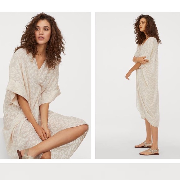 h&m white kaftan